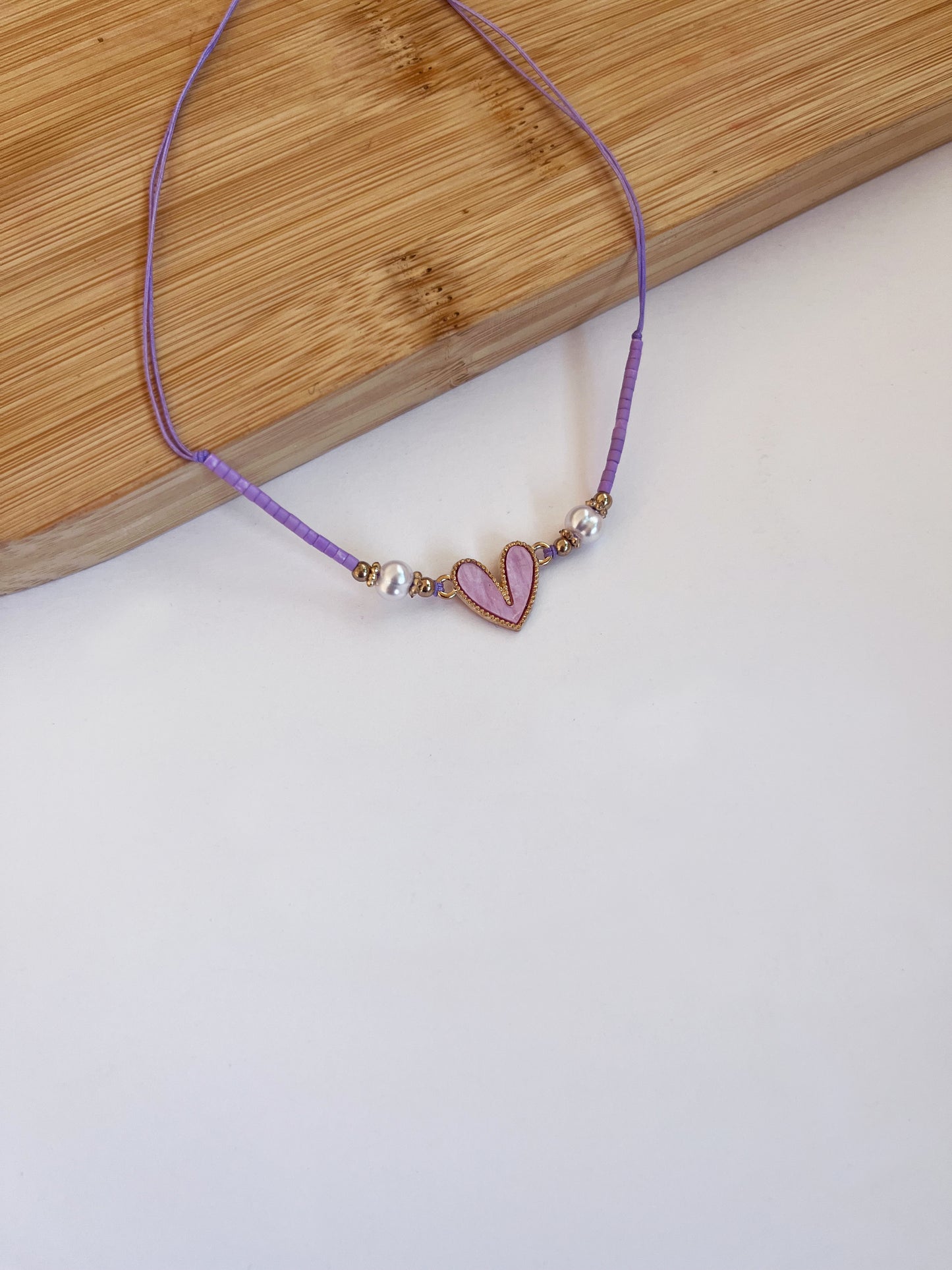 Colored Heart Beaded Bracelet
