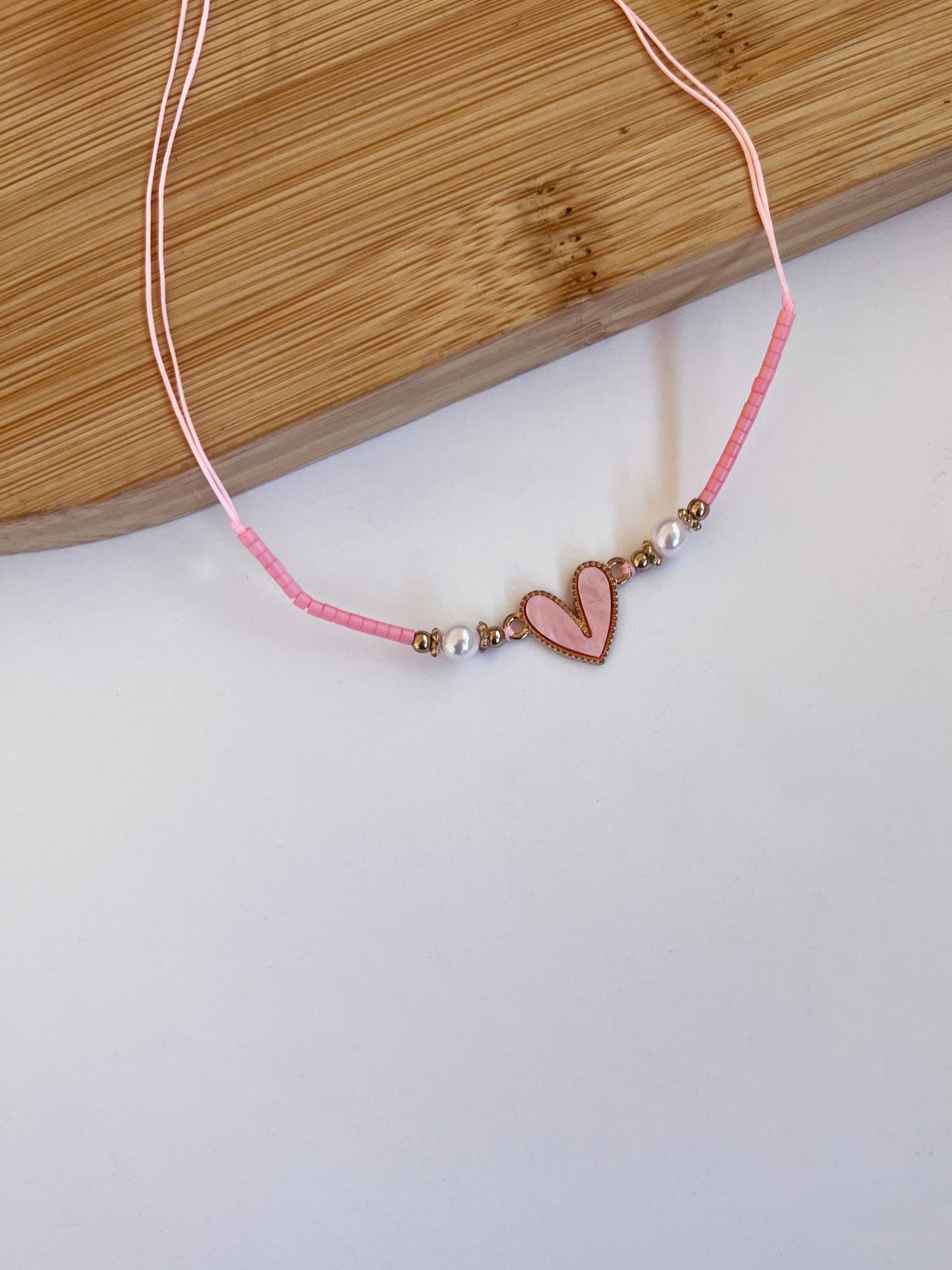 Colored Heart Beaded Bracelet